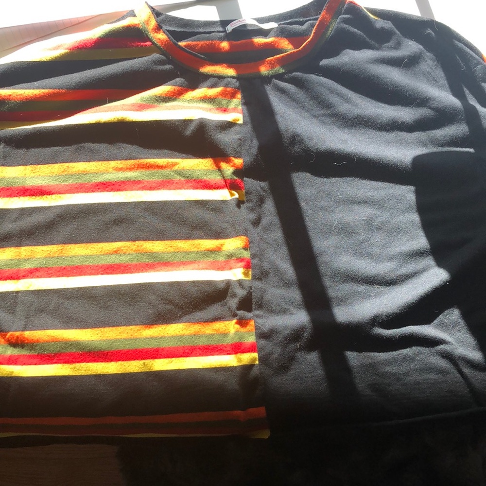 Yellow,orange,red,green,black